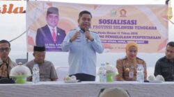 Ketua Komisi I DPRD Sultra, La Isra, Dorong Literasi Lewat Sosialisasi Perda dan Bantuan Buku di Puncak Wakila