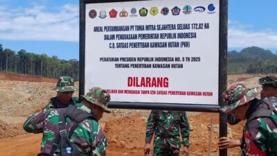 171 Hektare Lahan Tambang Nikel PT TMS Disegel, Satgas PKH Warning Perusahaan Tambang