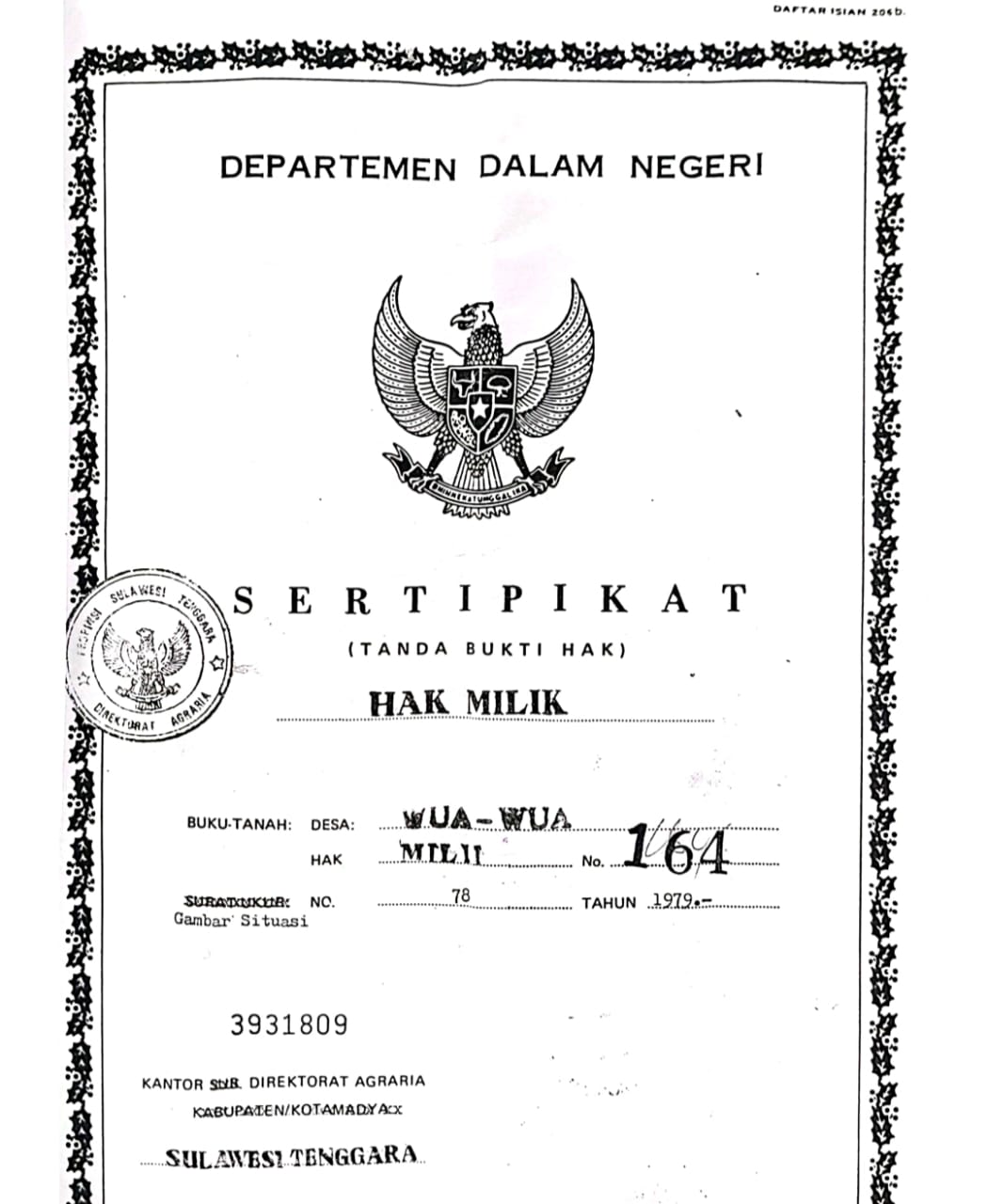 BPN Kendari Kalah di PTUN, Pembatalan Sertifikat Tanah Baso Suamir Resmi Gugur