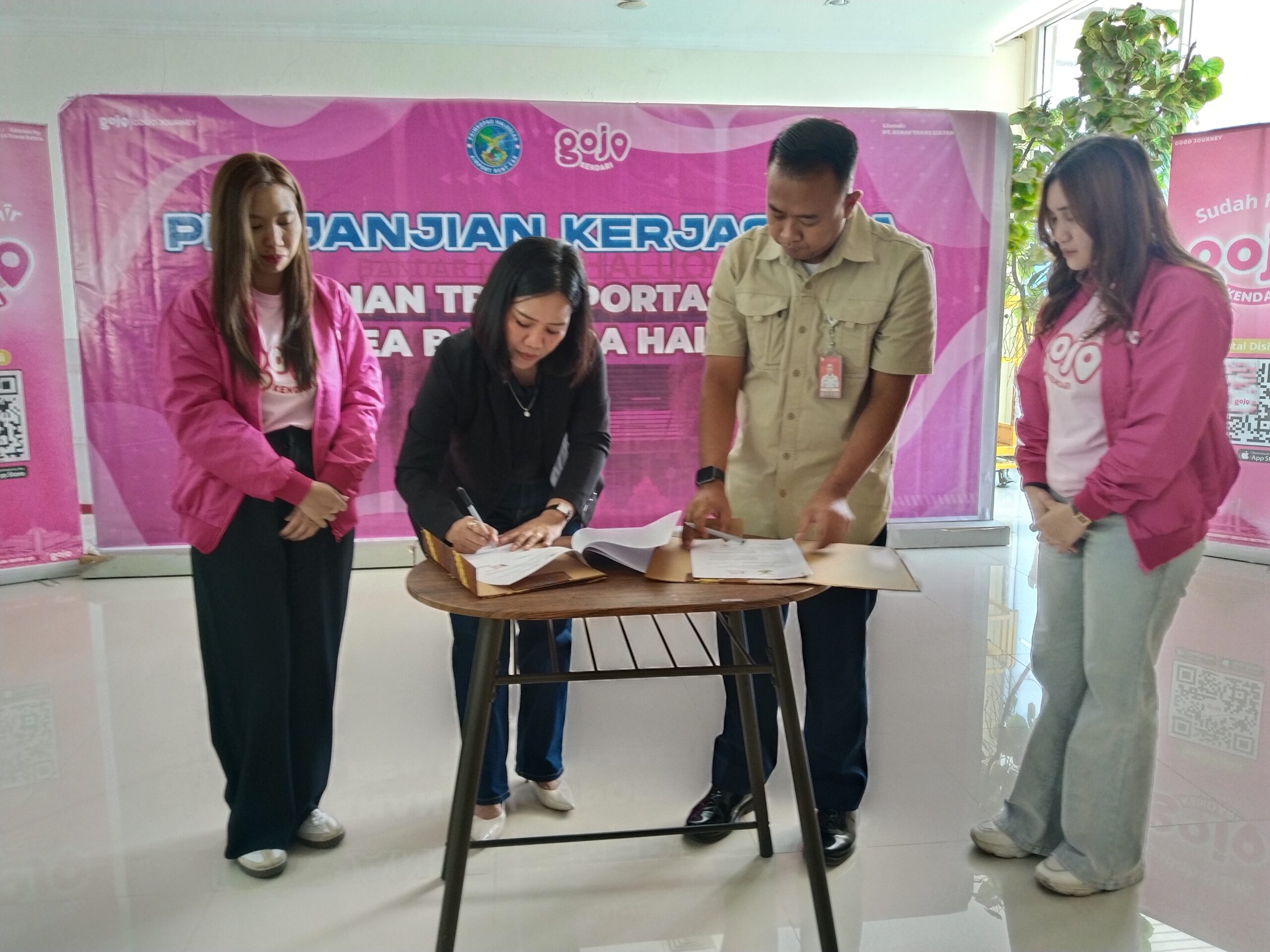 Gojo dan Primkopau Lanud Haluoleo Teken Kerja Sama, Akses Transportasi Bandara Makin Mudah