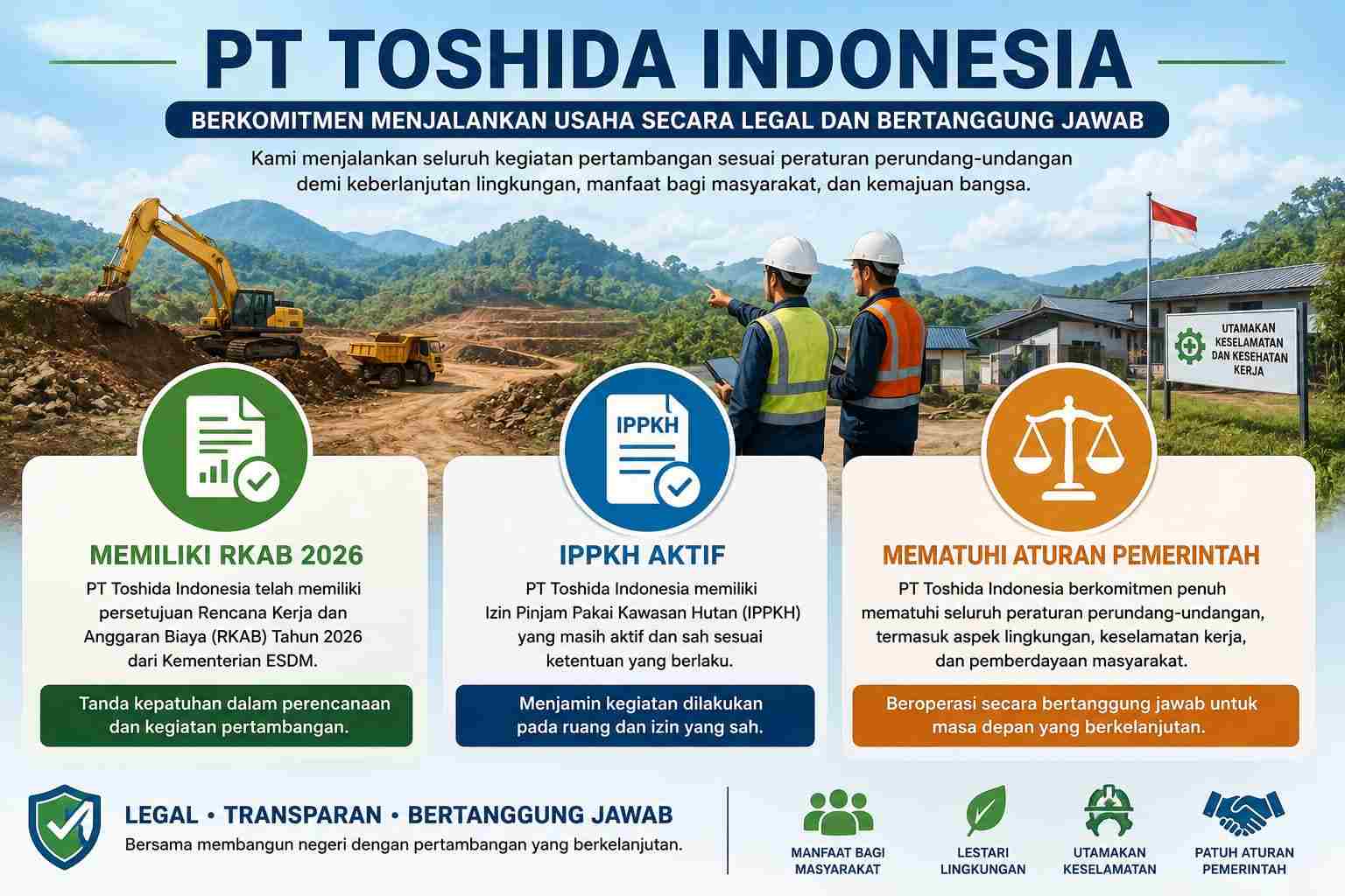 PT Toshida Indonesia Tegaskan Aktivitas Tambang di Pomalaa Berizin Lengkap